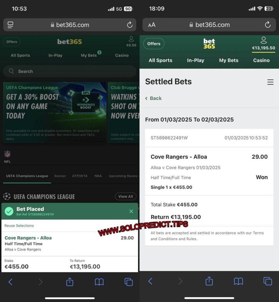 SOLO BET PREDICTION FIXED MATCHES TIPS 21 12