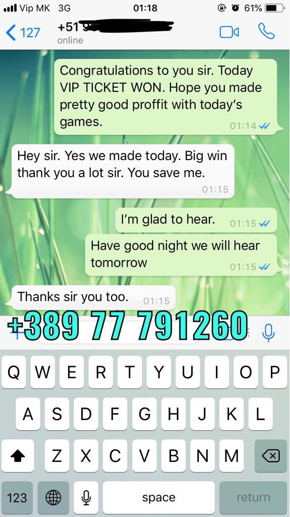 vip ticket combo fixed matches win