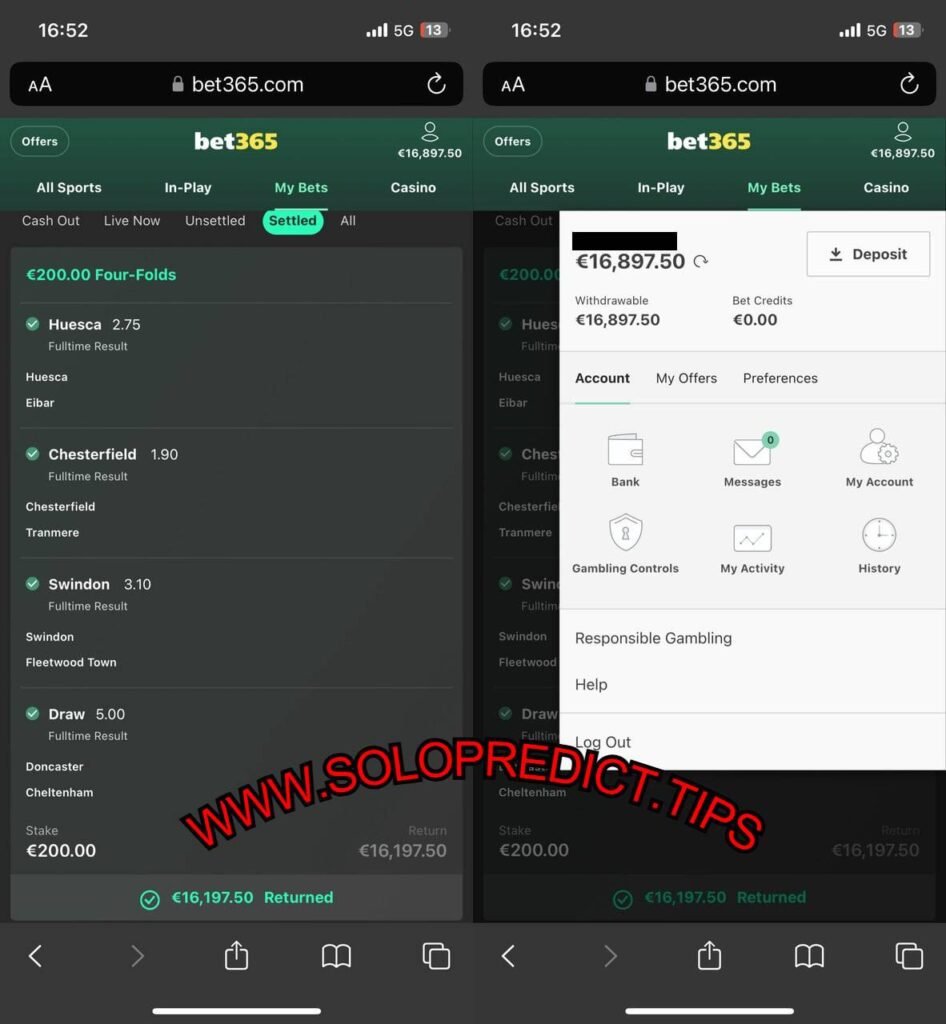 SOLOPREDICTION FIXED BETS 1X2