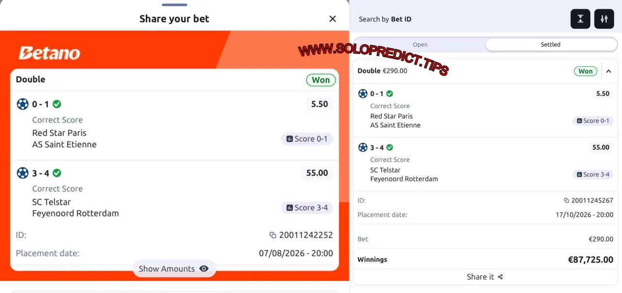 BETANO SURE CORRECT SCORE MATCH BETANO SURE CORRECT SCORE MATCH