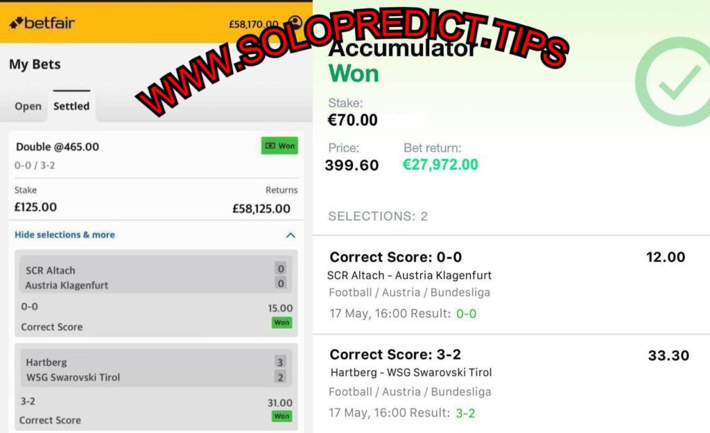 BETFAIR CORRECT SCORE FIXED MATCHES TIPS
