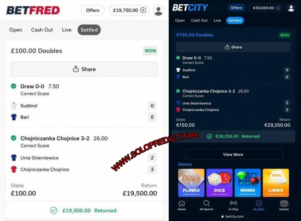 BETFRED CORRECT SCORE FIXED TIPS BETFRED CORRECT SCORE FIXED TIPS