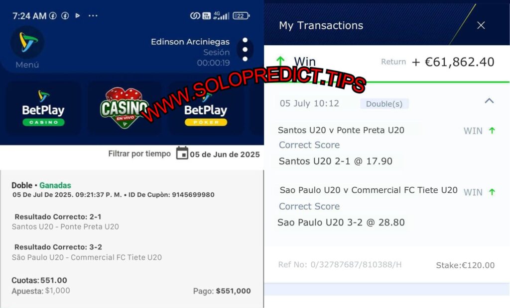 BETPLAY CORRECT SCORE FIXED MATCHES TIPS