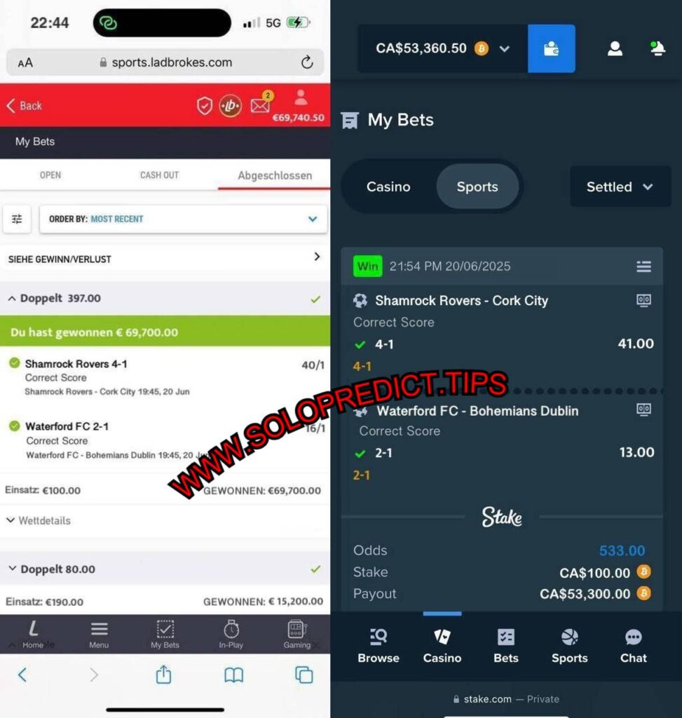 LADBROKERS CORRECT SCORE FIXED MATCHES