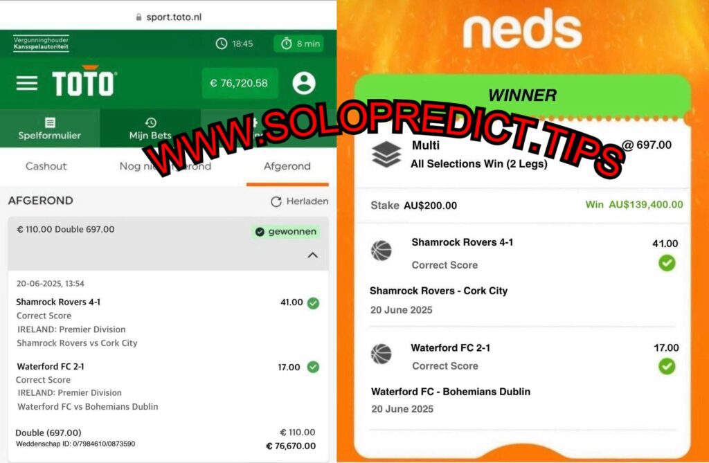 NEDS CORRECT SCORE FIXED MATCHES TIPS