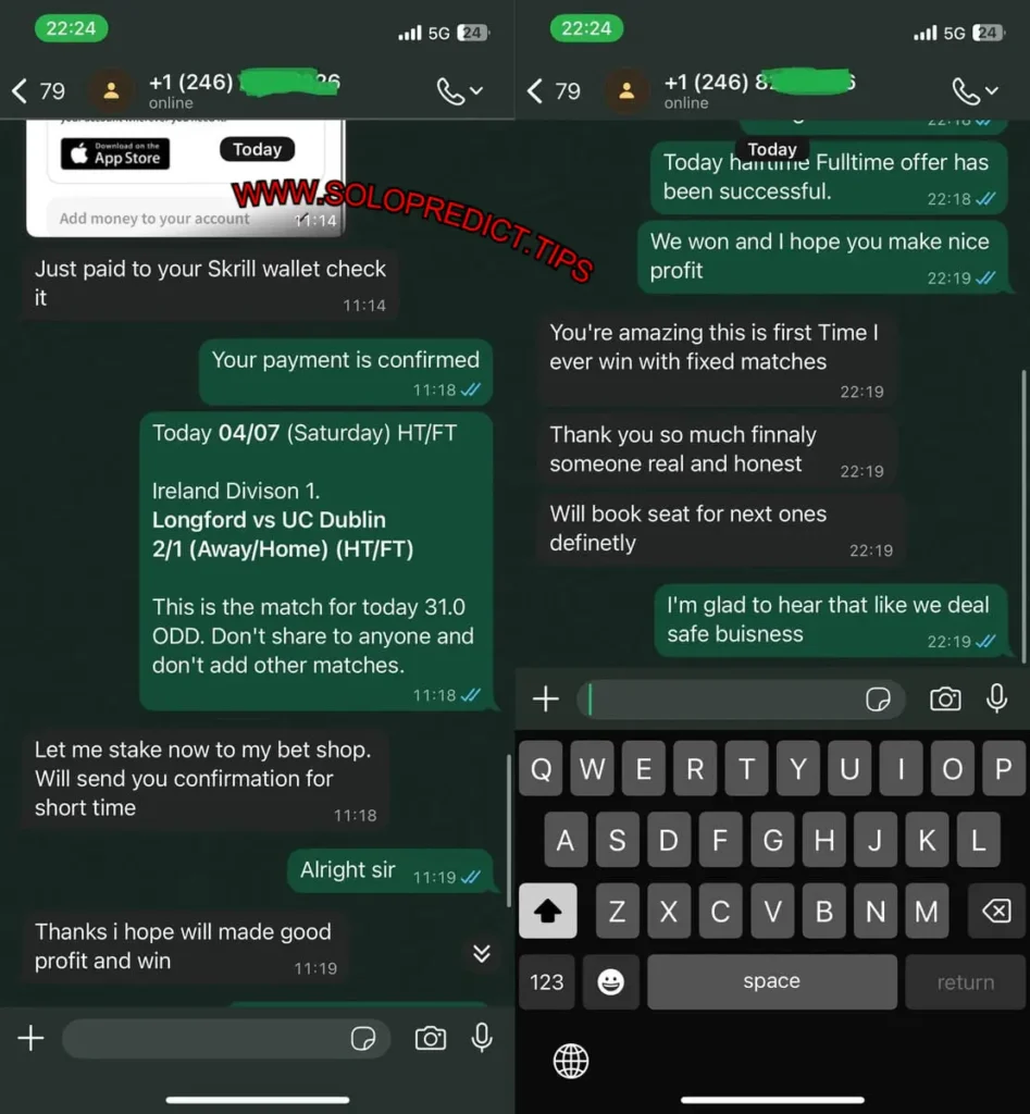 SOLO FIXED MATCHES ON TELEGRAM SOLO FIXED MATCHES ON TELEGRAM