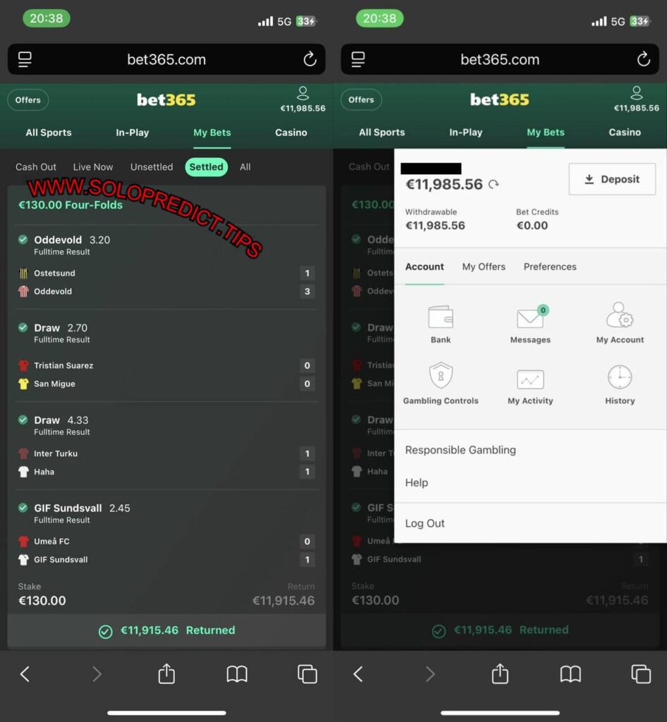 SOLO PREDICT VIP FIXED TIPS 1X2