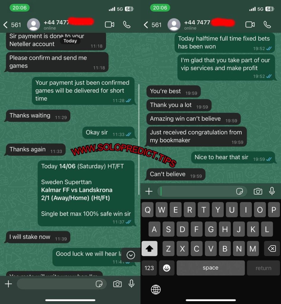 SOLO PREDICTION WHATSAPP FIXED GAMES