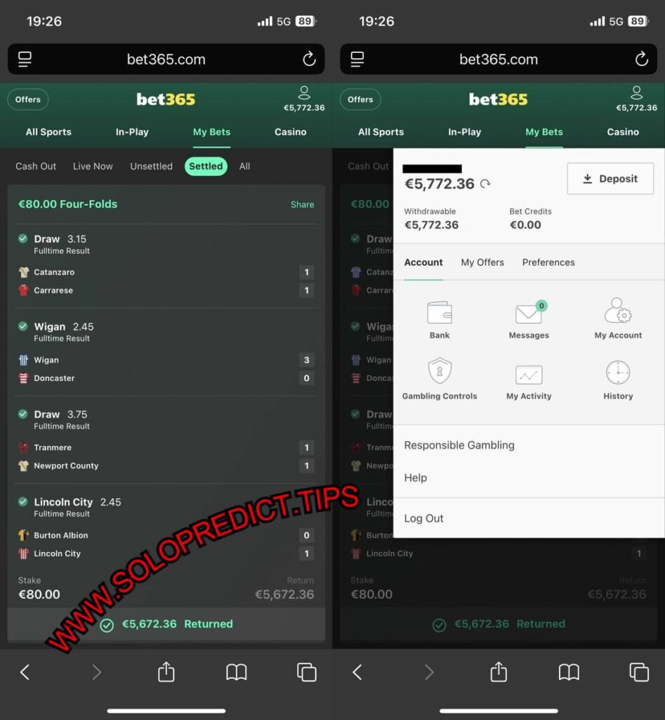 SOLOPREDICT FIXED GAMES TIPS 1X2