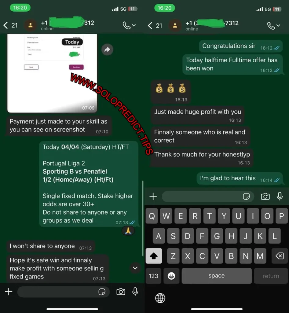 SOLOPREDICT FIXED MATCH ON TELEGRAM