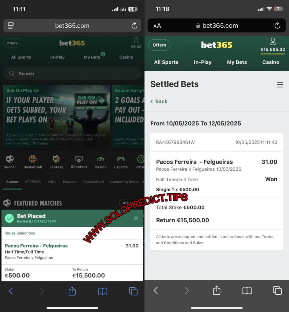 SOLOPREDICT HALFTIME FULLTIME FIXED MATCH