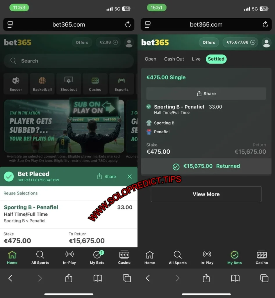 SOLOPREDICT HALFTIME FULLTIME TIPS