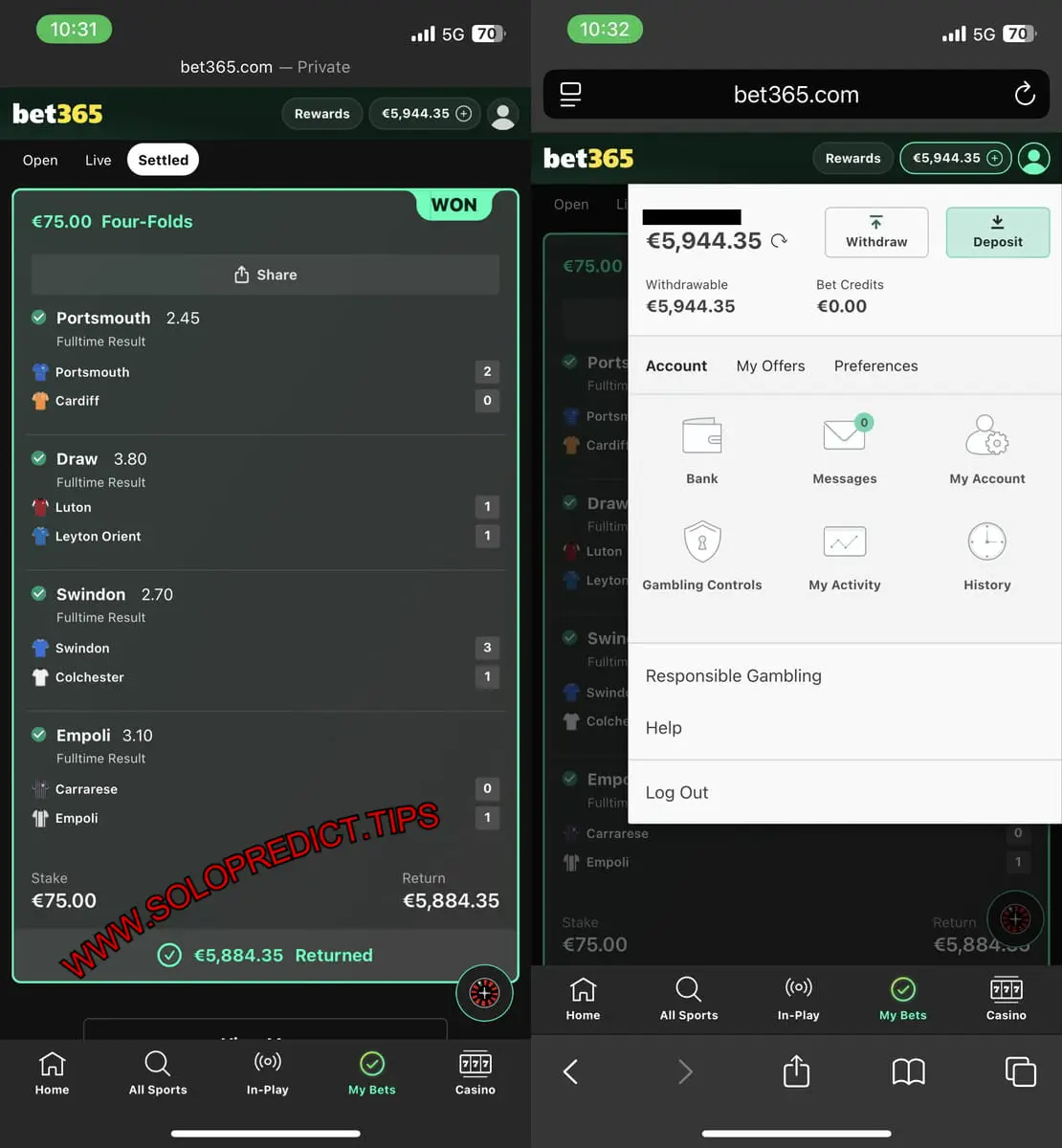 SOLOPREDICT VIP SOCCER MATCHES 1X2 SOLOPREDICT VIP SOCCER MATCHES 1X2