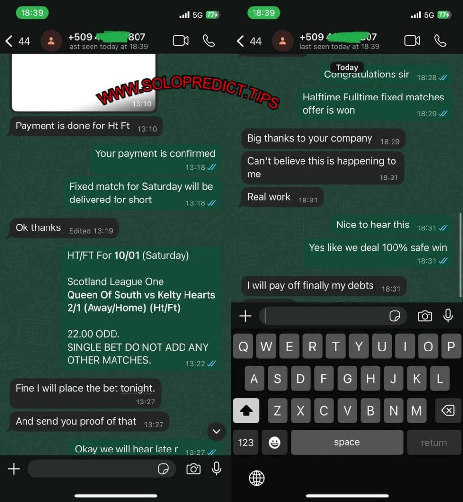 TELEGRAM SOLO PREDICTION FIXED MATCH TELEGRAM SOLO PREDICTION FIXED MATCH