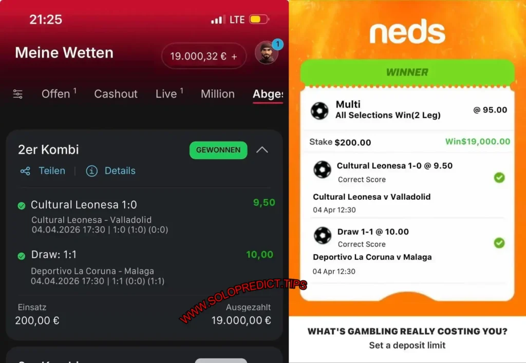 TIPICO CORRECT SCORE FIXED MATCHES