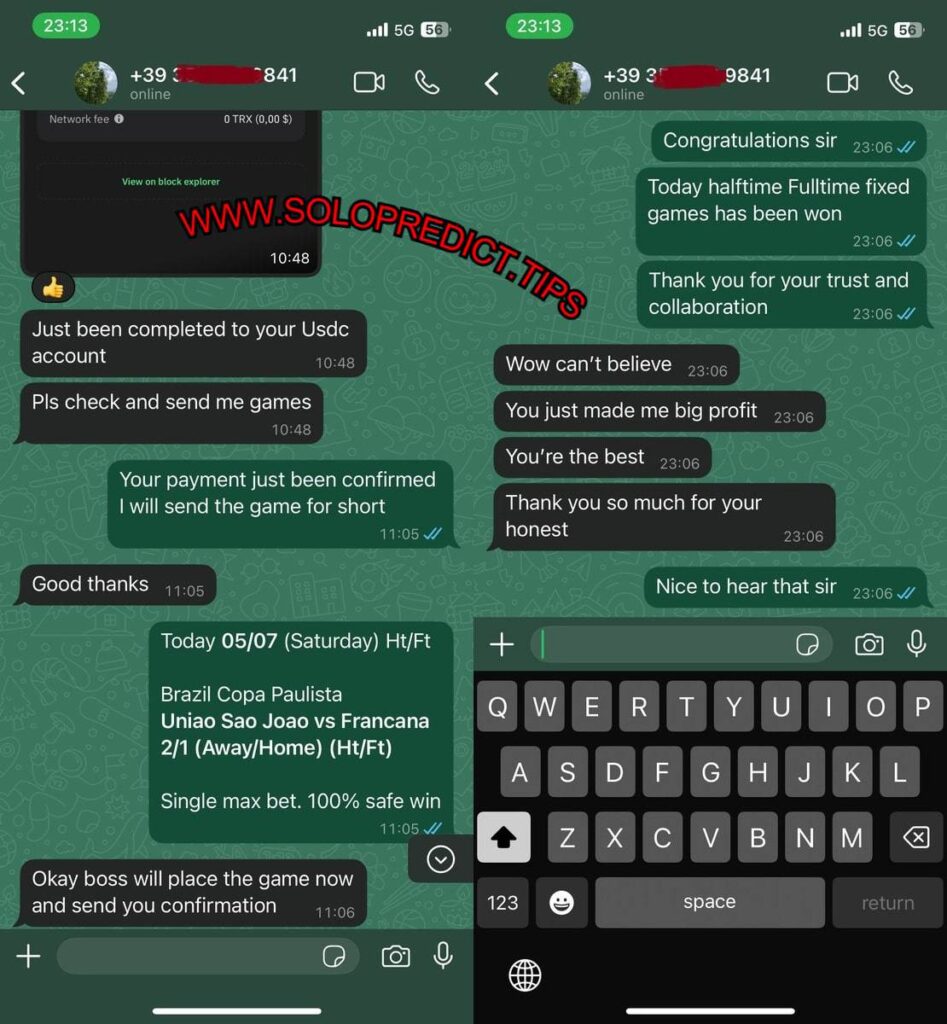 WHATSAPP SOLO FIXED GAMES 21 12