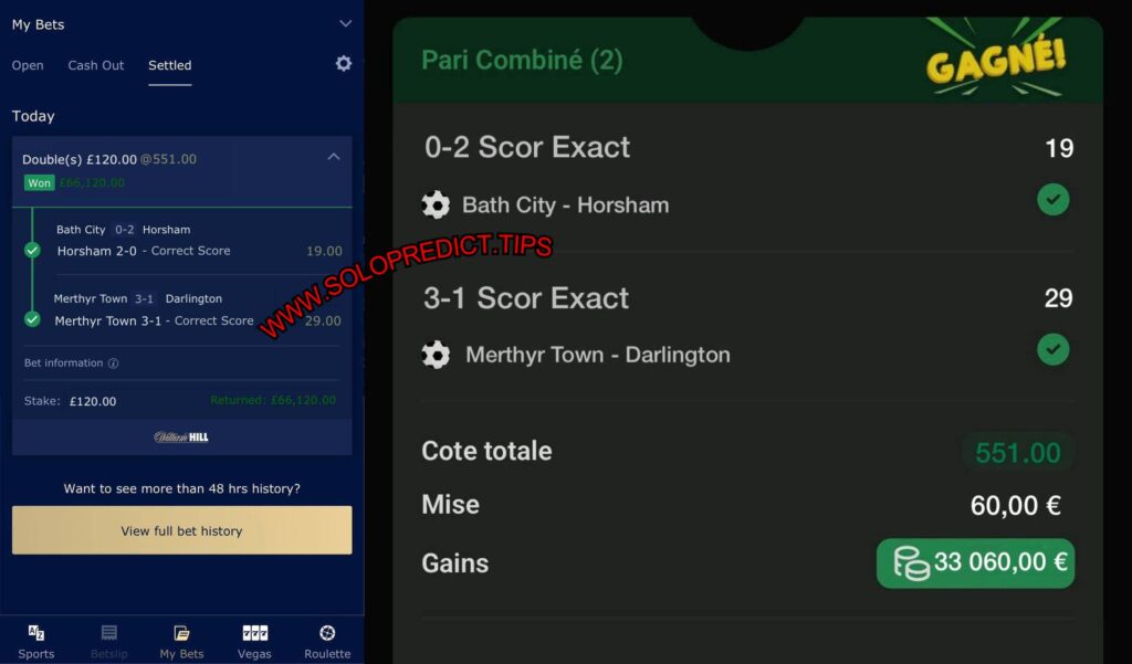 WILLIAM HILL FIXED MATCHES TIPS
