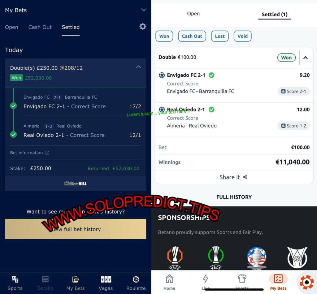 WILLIAMHILL FIXED SOCCER MATCHES